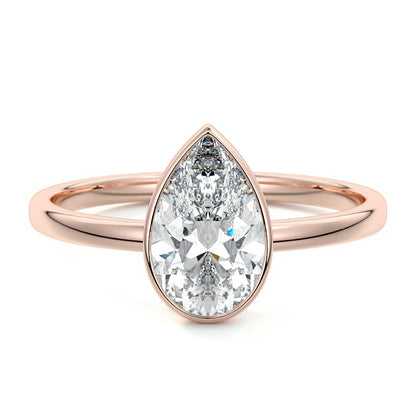 PEAR BEZEL SOLITAIRE RING