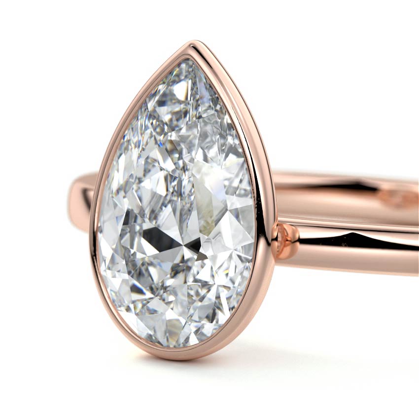 PEAR BEZEL SOLITAIRE RING