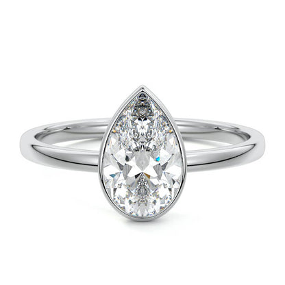 PEAR BEZEL SOLITAIRE RING