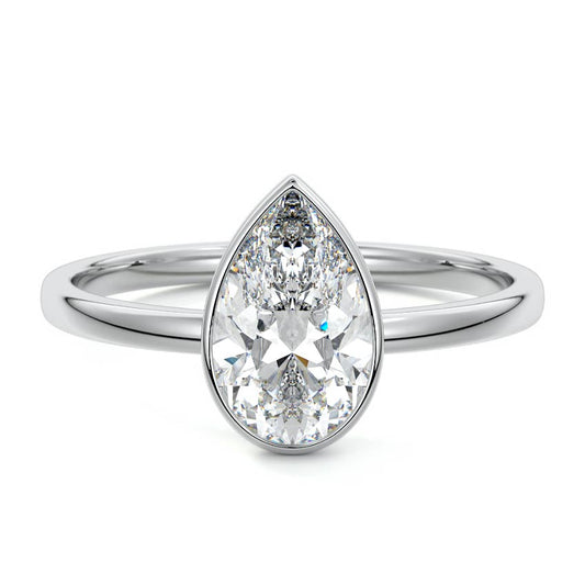 PEAR BEZEL SOLITAIRE RING