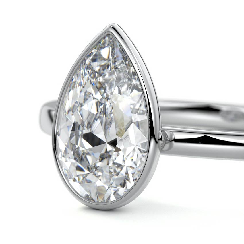 PEAR BEZEL SOLITAIRE RING