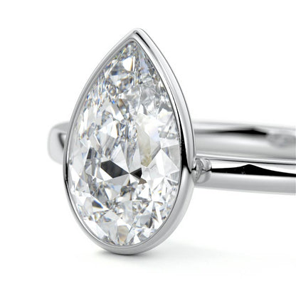 PEAR BEZEL SOLITAIRE RING