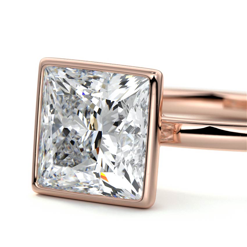 PRINCESS BEZEL SOLITAIRE RING