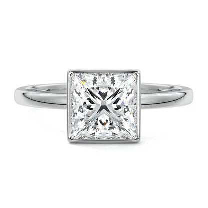 PRINCESS BEZEL SOLITAIRE RING