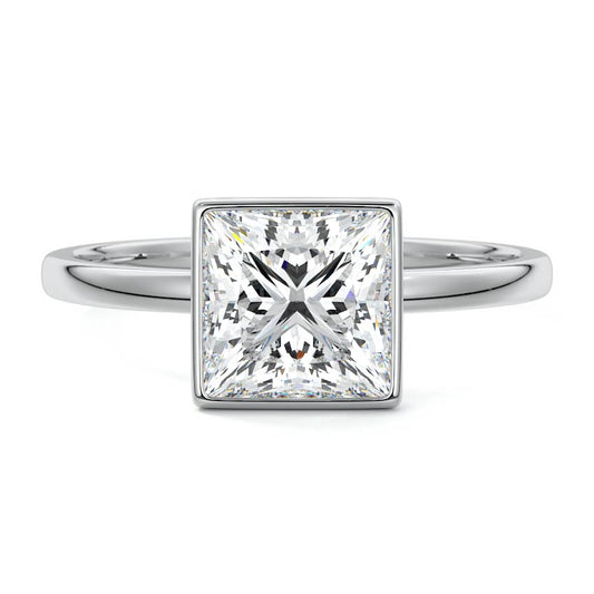 PRINCESS BEZEL SOLITAIRE RING