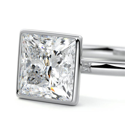 PRINCESS BEZEL SOLITAIRE RING