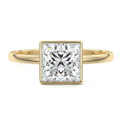 PRINCESS BEZEL SOLITAIRE RING