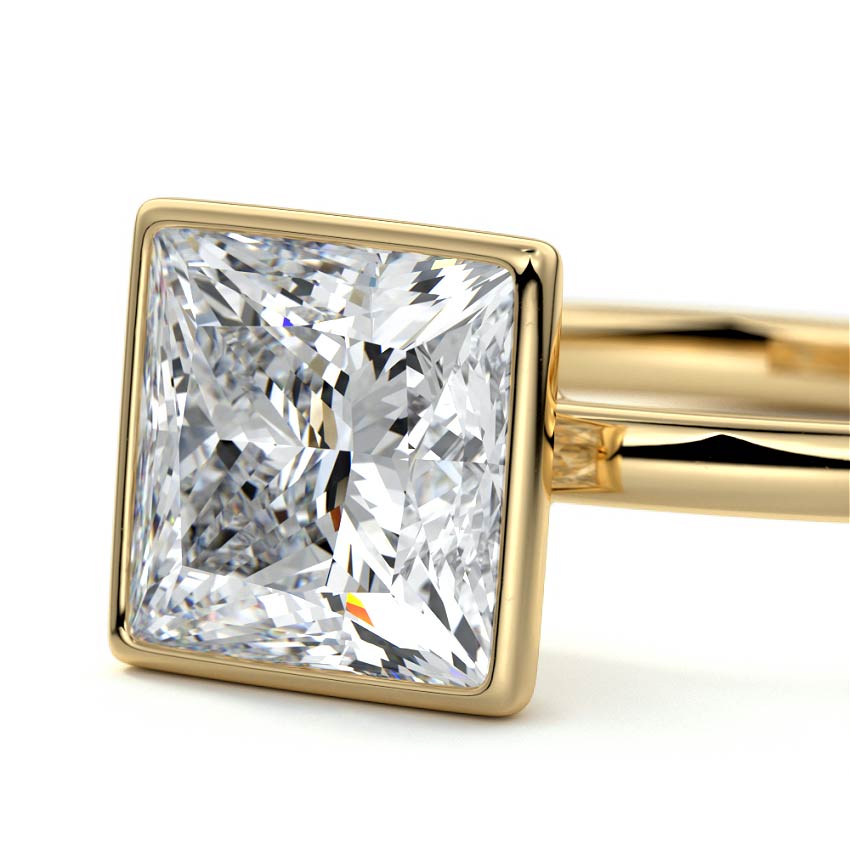PRINCESS BEZEL SOLITAIRE RING