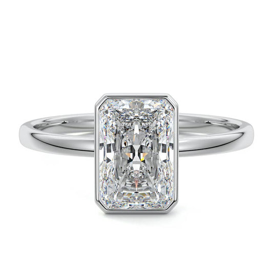RADIANT BEZEL SOLITAIRE RING