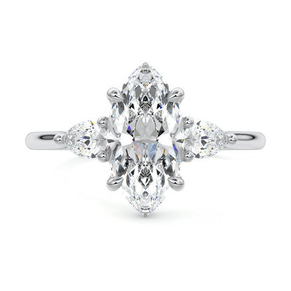 MQ/PS 3 STONES RING