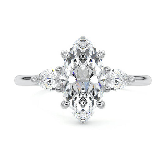 MQ/PS 3 STONES RING