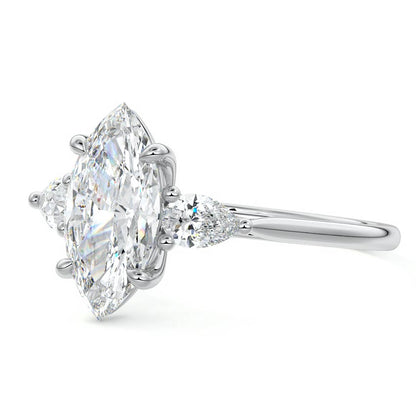 MQ/PS 3 STONES RING