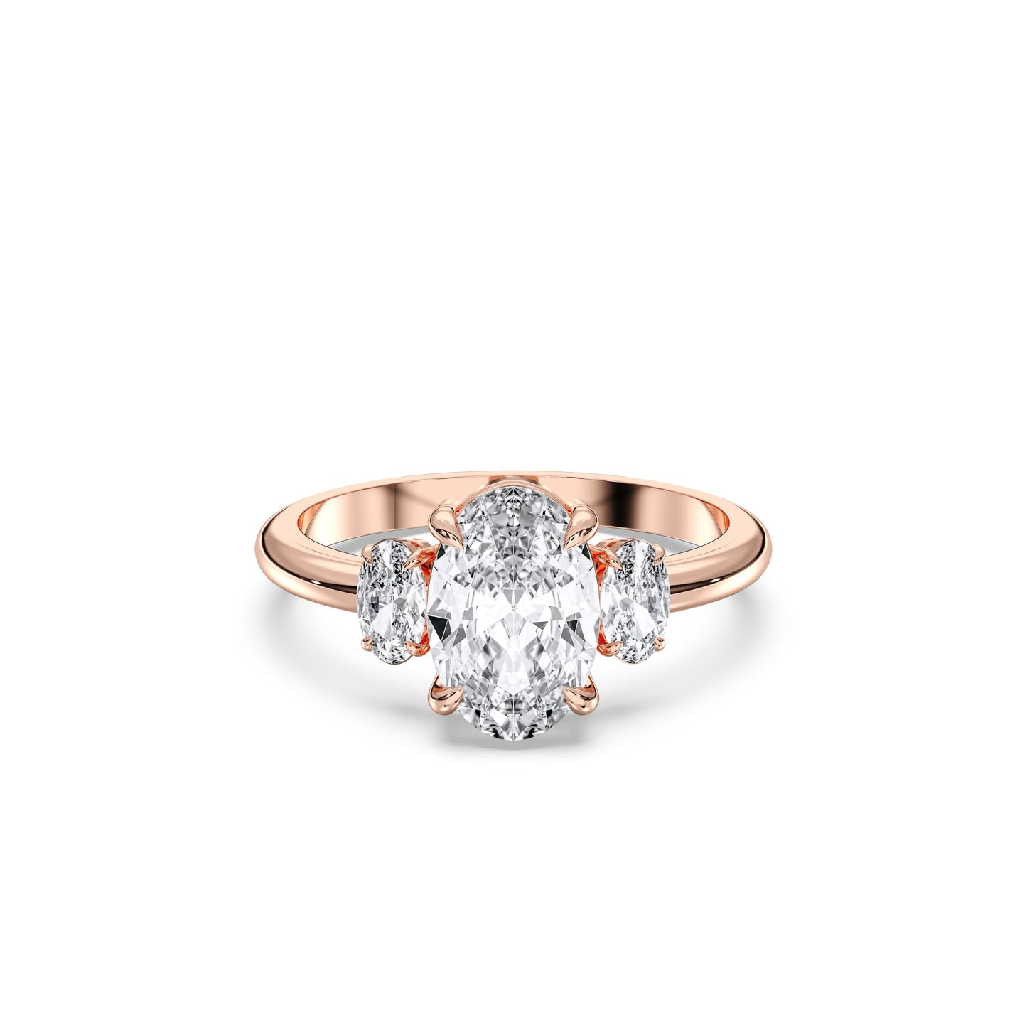 OVAL 3 STONES RING