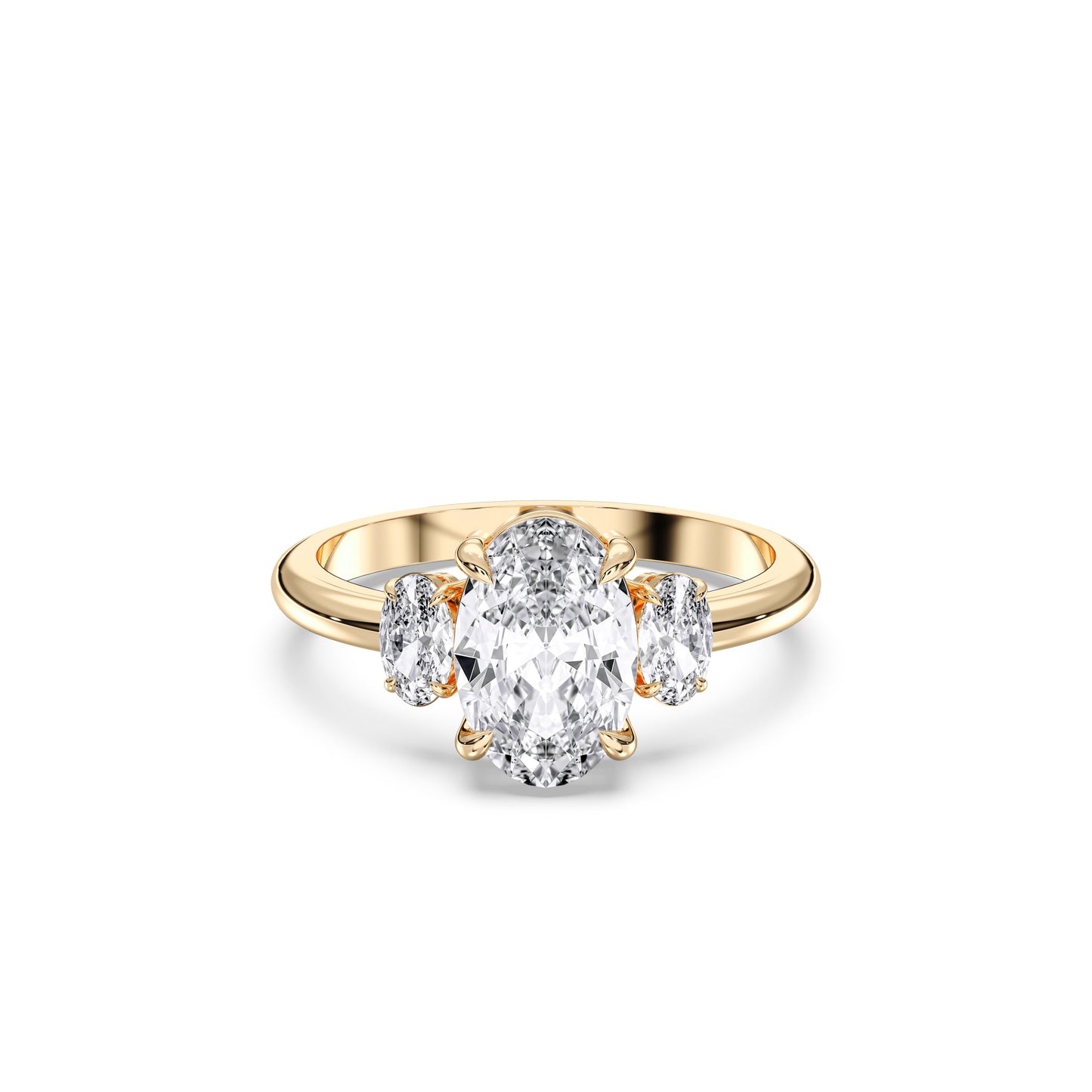 OVAL 3 STONES RING