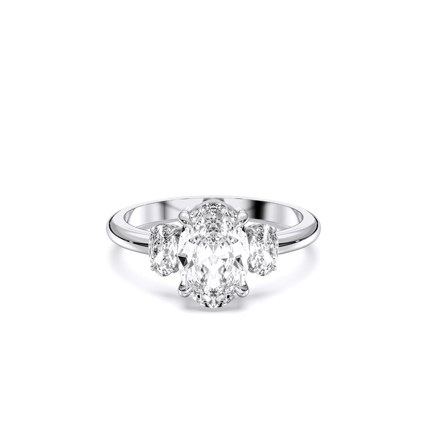 OVAL 3 STONES RING