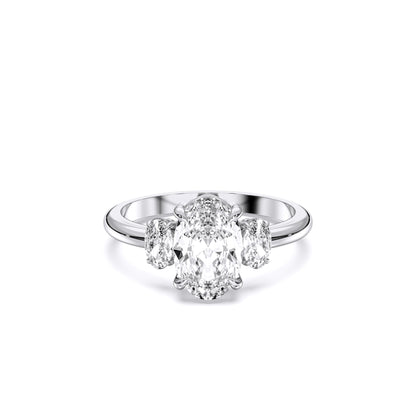 OVAL 3 STONES RING