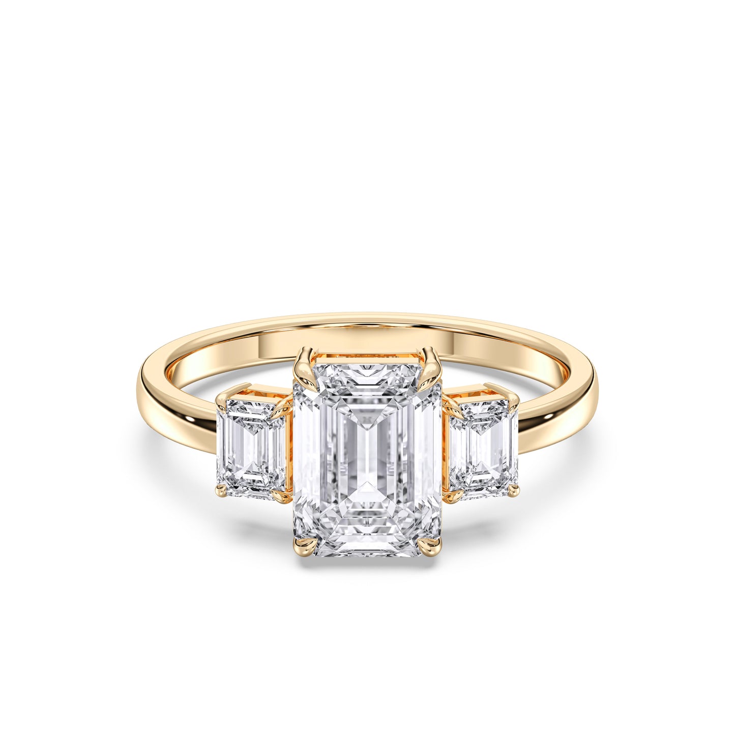 EMERALD/EM 3 STONES RING