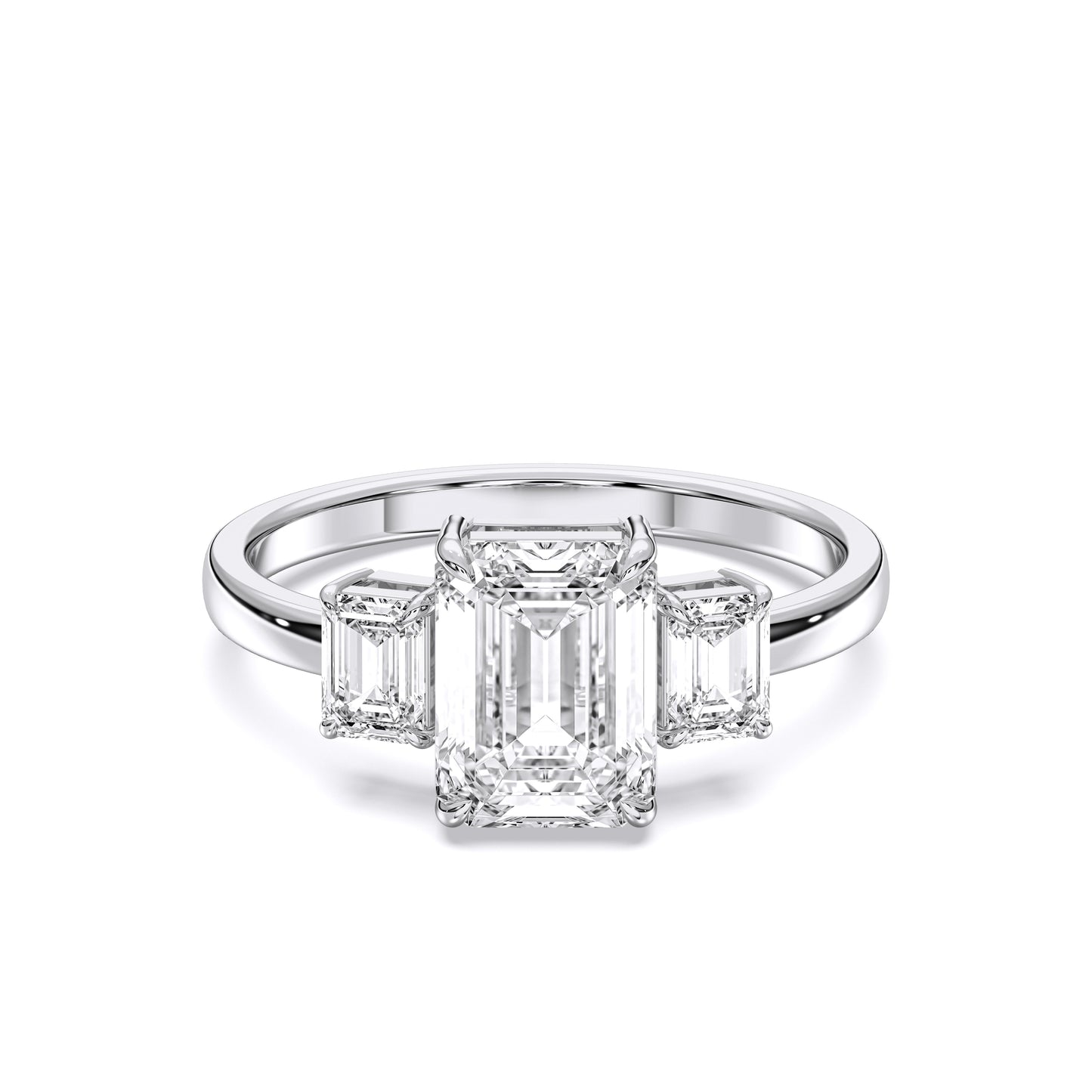 EMERALD/EM 3 STONES RING