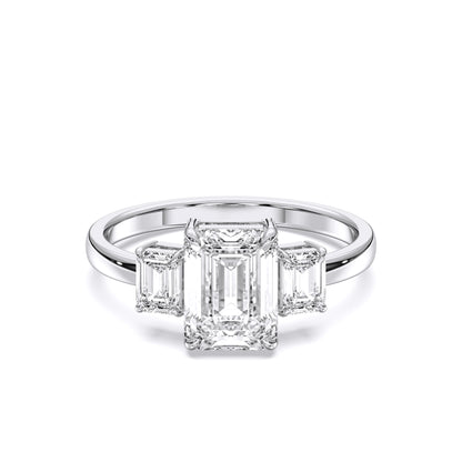 EMERALD/EM 3 STONES RING