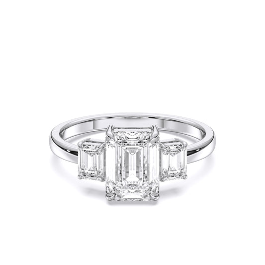 EMERALD/EM 3 STONES RING