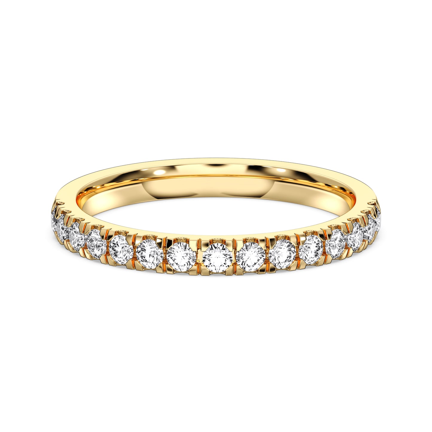 SIDE STONE THIN MATCHING WEDDING BAND