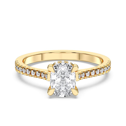 EL.CUSHION HIDDEN HALO WITH SIDE STONE