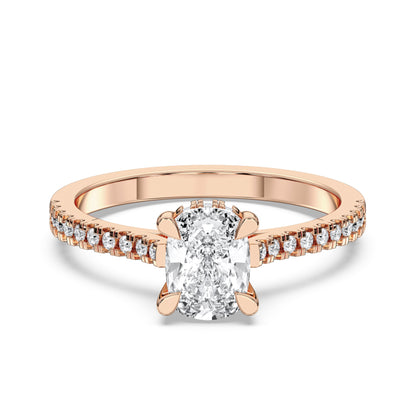 EL.CUSHION HIDDEN HALO WITH SIDE STONE
