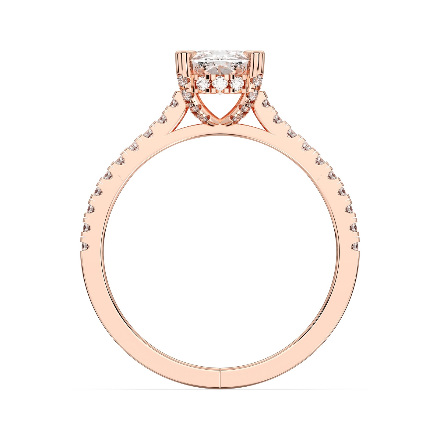 EL.CUSHION HIDDEN HALO WITH SIDE STONE