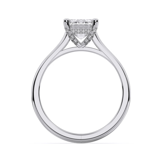 EMERALD HIDDEN HALO RING