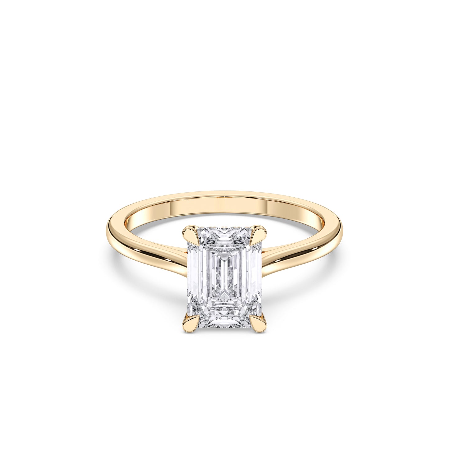EMERALD HIDDEN HALO RING