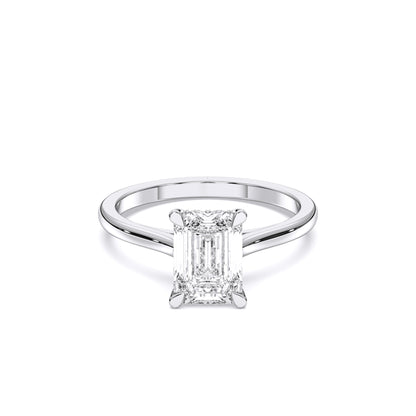 EMERALD HIDDEN HALO RING