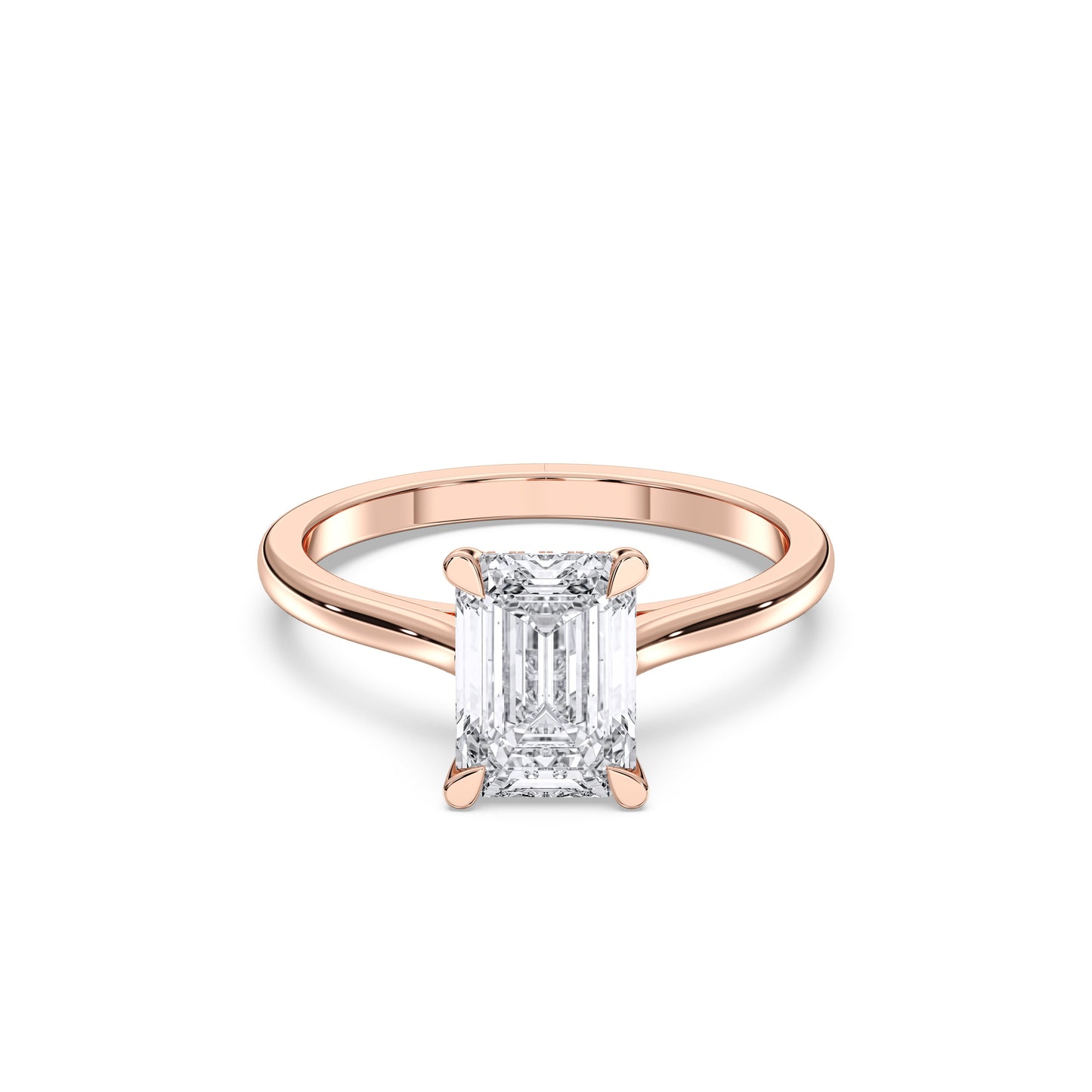 EMERALD HIDDEN HALO RING