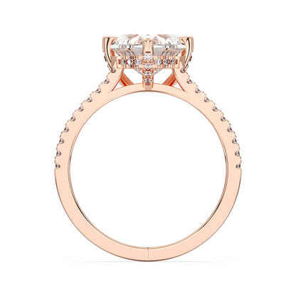 HEART HIDDEN HALO RING