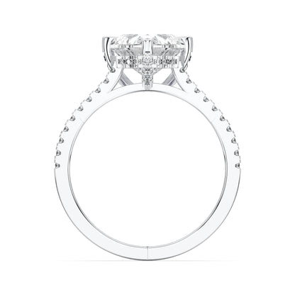 HEART HIDDEN HALO WITH SIDE STONE