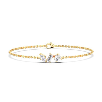 3STONE MULTISHAPE  BRACELET