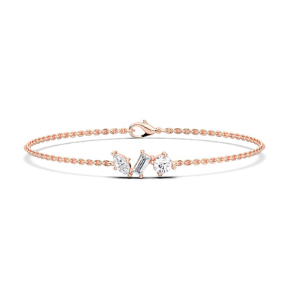 3STONE MULTISHAPE  BRACELET