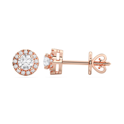 ROUND HALO EARRING