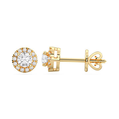 ROUND HALO EARRING