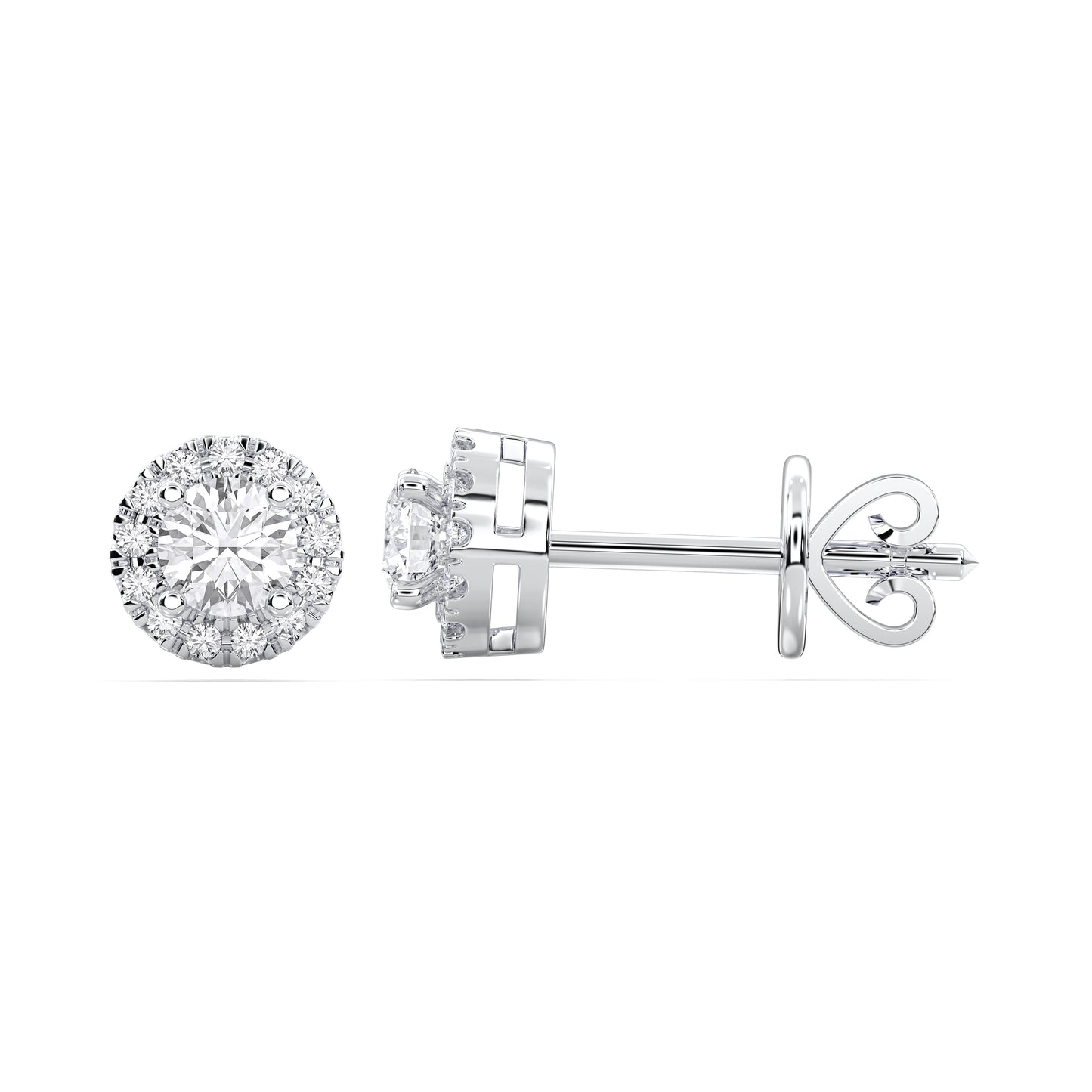 ROUND HALO EARRING
