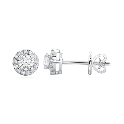ROUND HALO EARRING