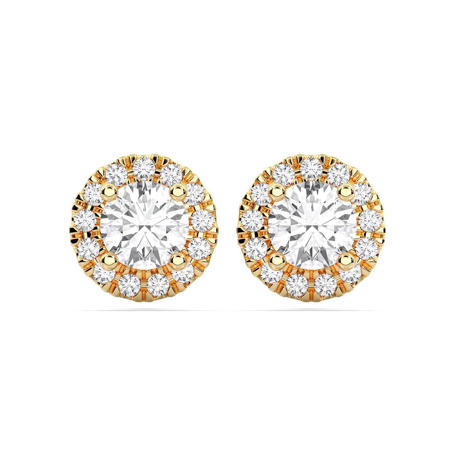 ROUND HALO EARRING