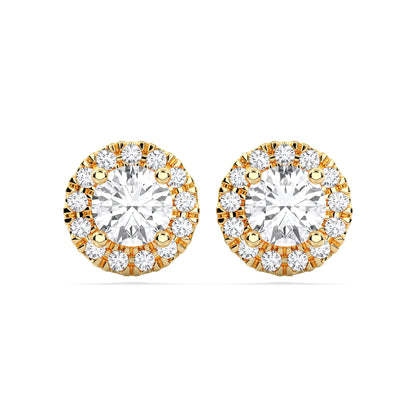 ROUND HALO EARRING