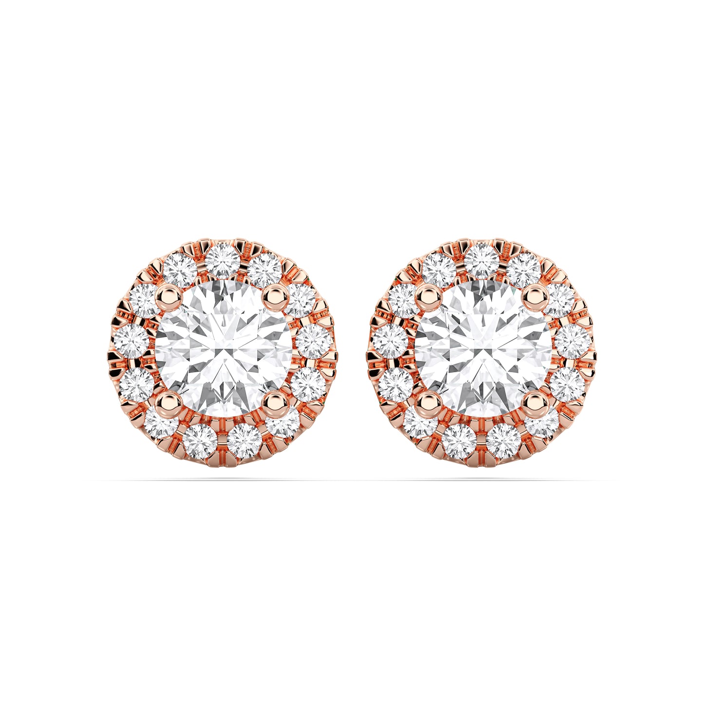 ROUND HALO EARRING
