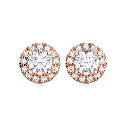 ROUND HALO EARRING