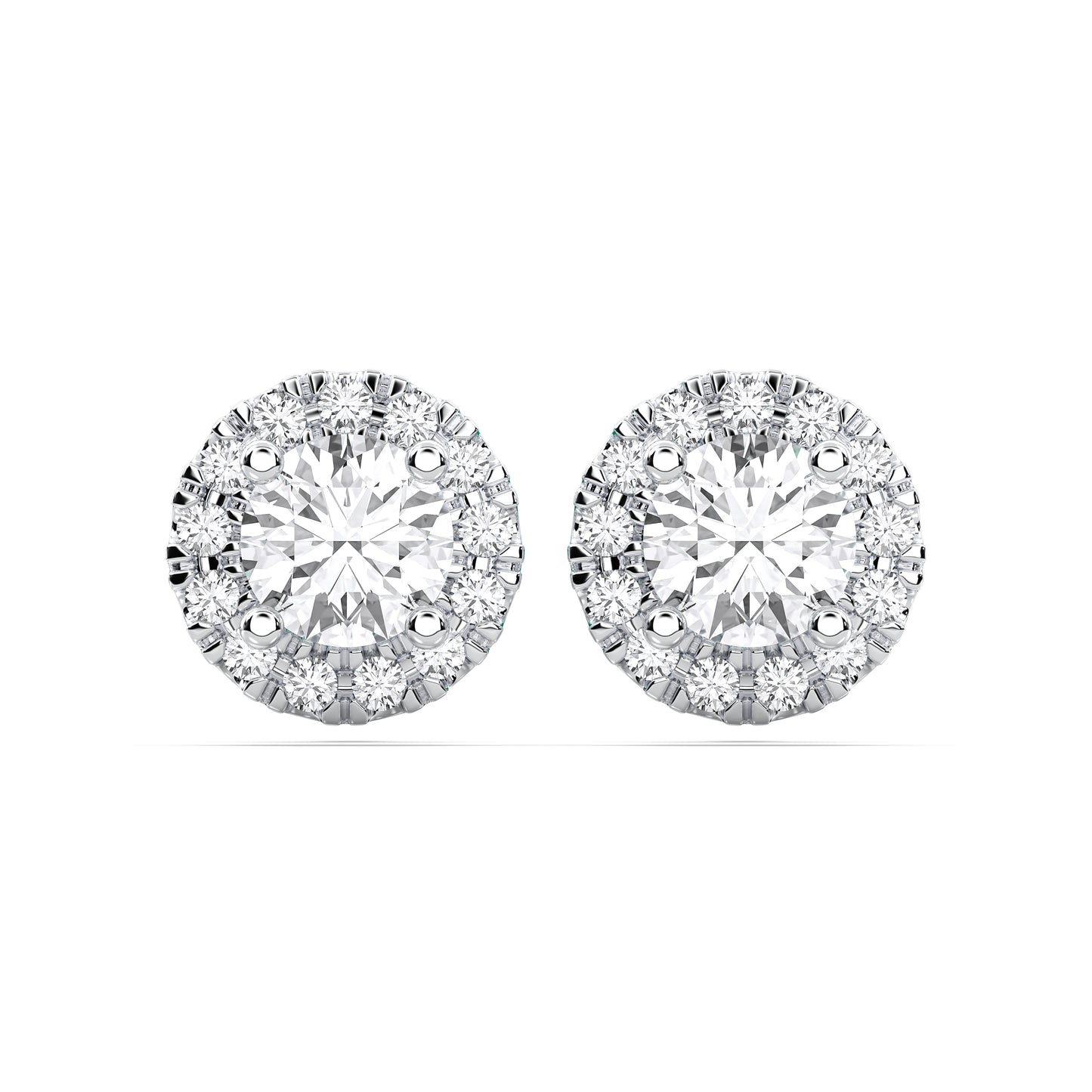 ROUND HALO EARRING
