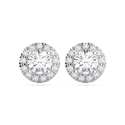 ROUND HALO EARRING