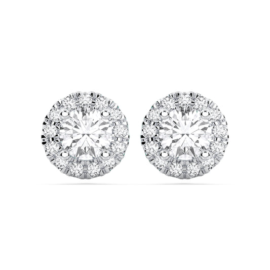 ROUND HALO EARRING