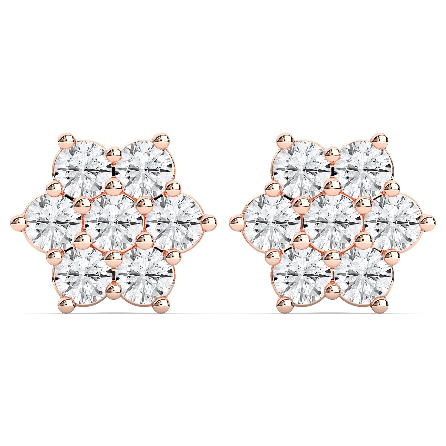 ROUND CLUSTER EARRINGS