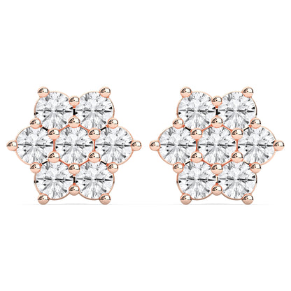ROUND CLUSTER EARRINGS