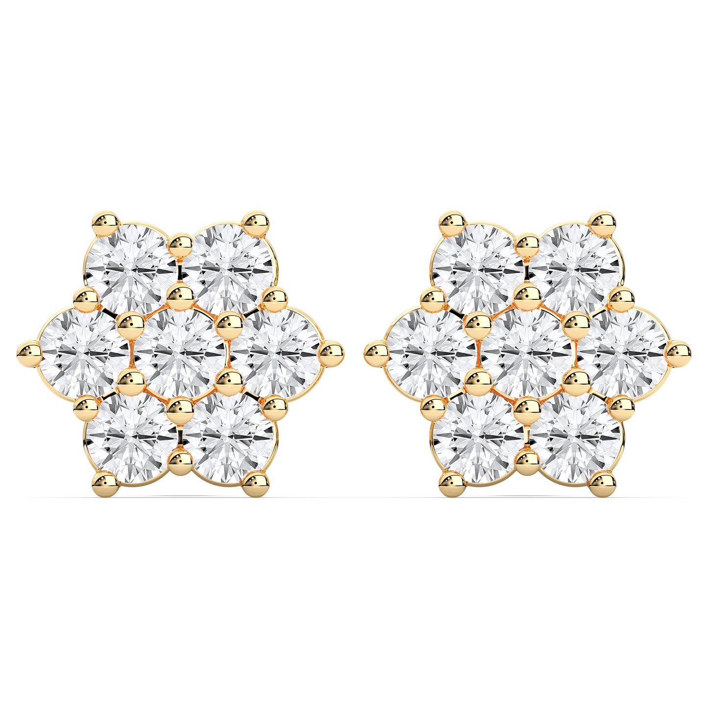 ROUND CLUSTER EARRINGS